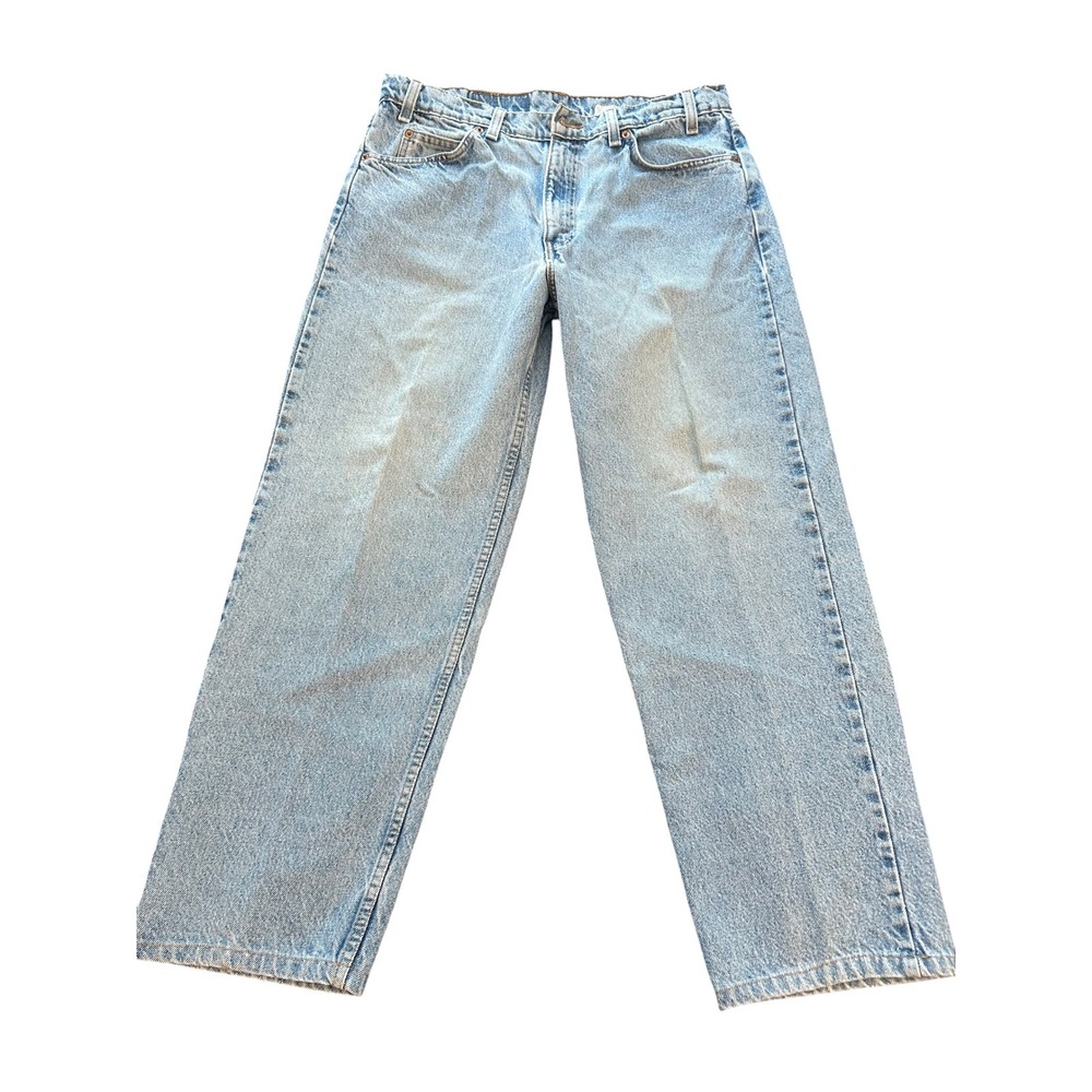 Vintage Levis 550 Orange Tab Relaxed Fit Tapered Leg Jeans Light Wash 34x30